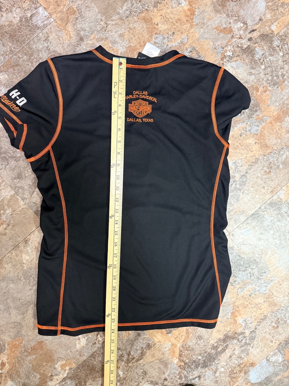 Women’s Harley-Davidson Black & Orange V-Neck Tee - Picture 6 of 8